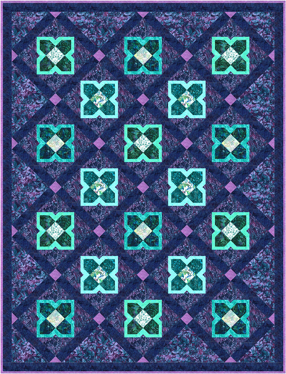 Illuminated Blossoms Quilt Pattern by Tourmaline & Thyme Quilts