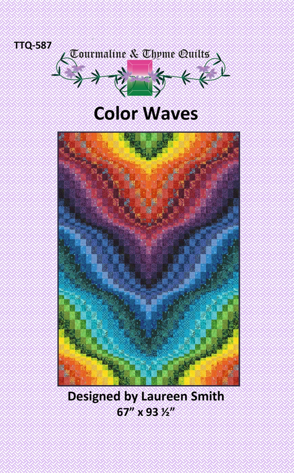 Color Waves Quilt Pattern by Touramaline & Thyme