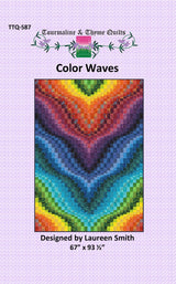 Color Waves Quilt Pattern by Touramaline & Thyme
