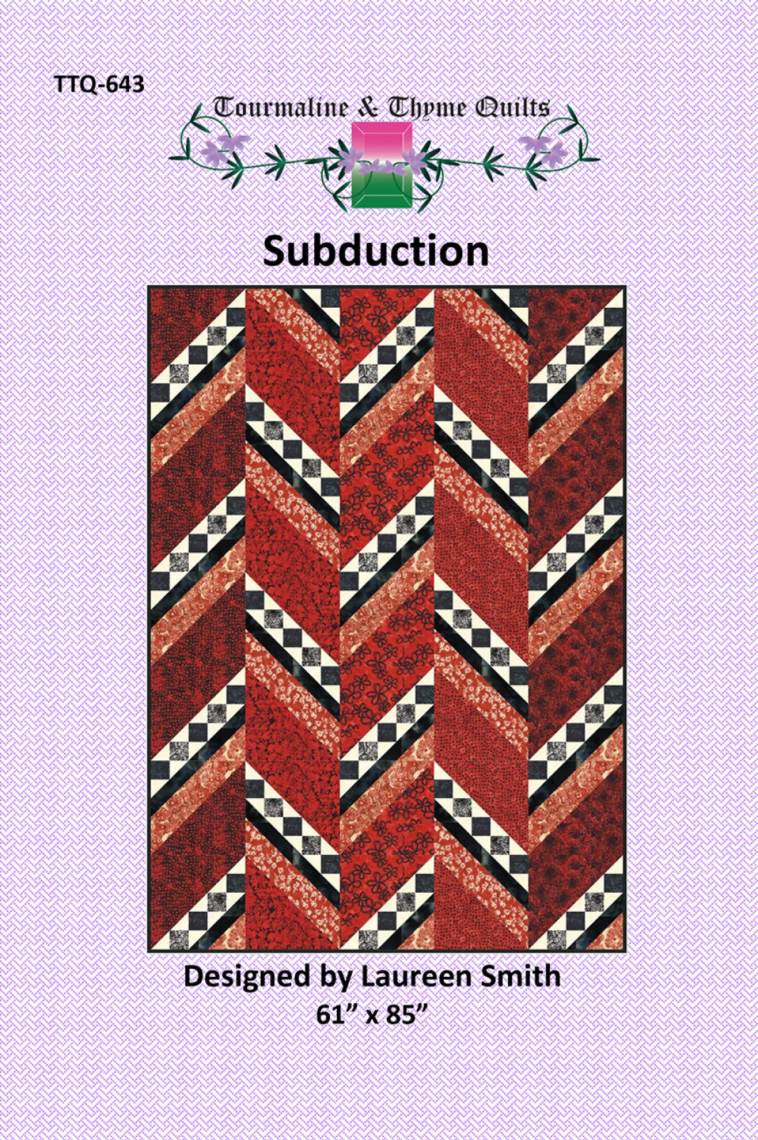 Subduction Quilt Pattern by Touramaline & Thyme