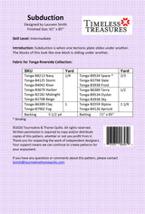 Back of the Subduction Quilt Pattern by Touramaline & Thyme