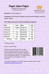 Back of the Pages Upon Pages Quilt Pattern by Touramaline & Thyme
