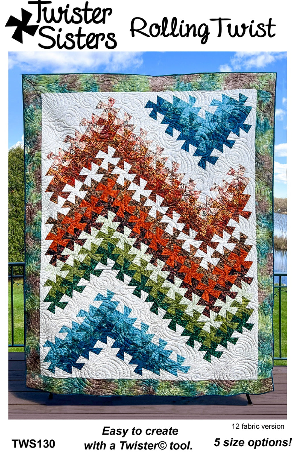 Rolling Twist Quilt Pattern by Twister Sisters Designs