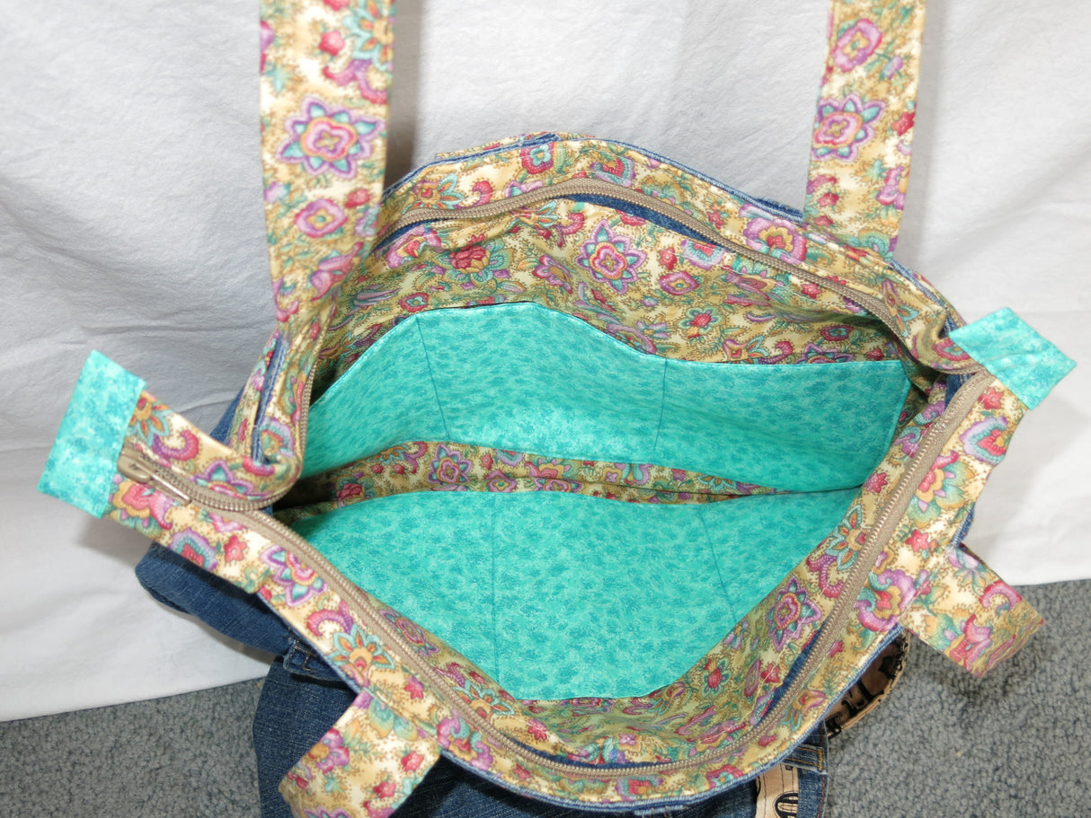 Denim Pants Tote Bag Downloadable Pattern by Mary Ann Sprague