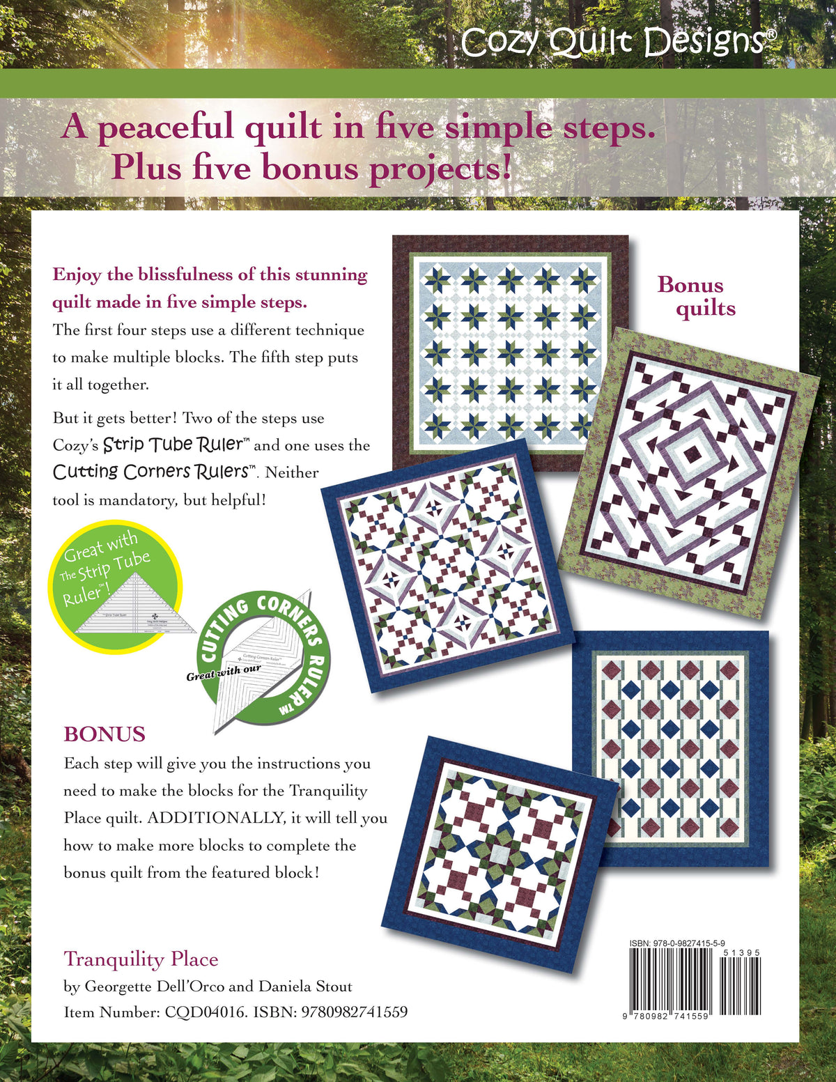 Back of the Tranquility Place Downloadable Pattern by Cozy Quilt Designs