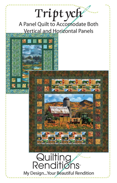 Triptych Downloadable Pattern by Quilting Renditions