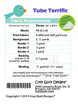 Back of the Tube Terrific Downloadable Pattern by Cozy Quilt Designs