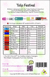 Back of the Tulip Festival Downloadable Pattern by Cathey Marie Designs