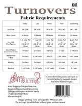 Back of the Turnovers Downloadable Pattern By Happy Quilting Melissa Corry