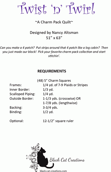 Back of the Twist 'n' Twirl Downloadable Pattern by Black Cat Creations