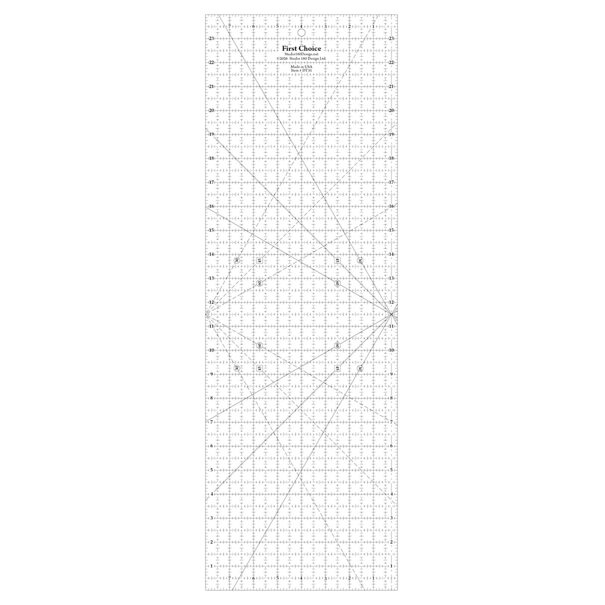 Back of the First Choice Ruler 8in x 24in by Studio 180 Design