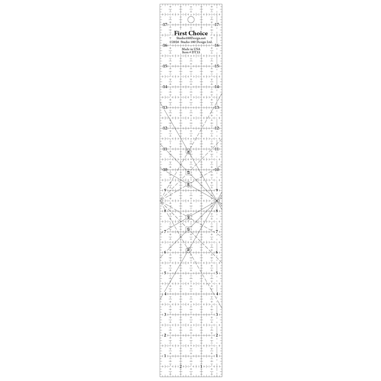Back of the First Choice Ruler 3in x 18in by Studio 180 Design