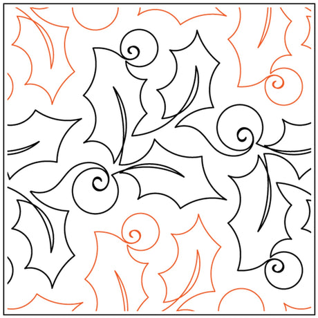 Holly Berries 10in Paper Pantograph by Quilting Creations