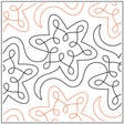 A Gentle Snowfall 9-1/4in Paper Pantograph by Quilting Creations