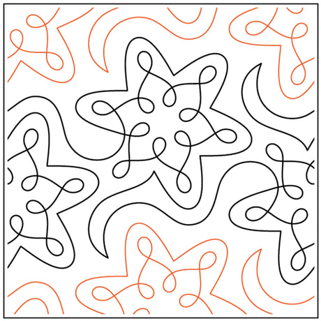A Gentle Snowfall 9-1/4in Paper Pantograph by Quilting Creations