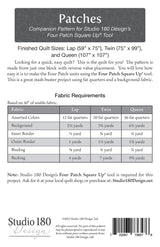 Back of the Patches Quilt Pattern by Studio 180 Design