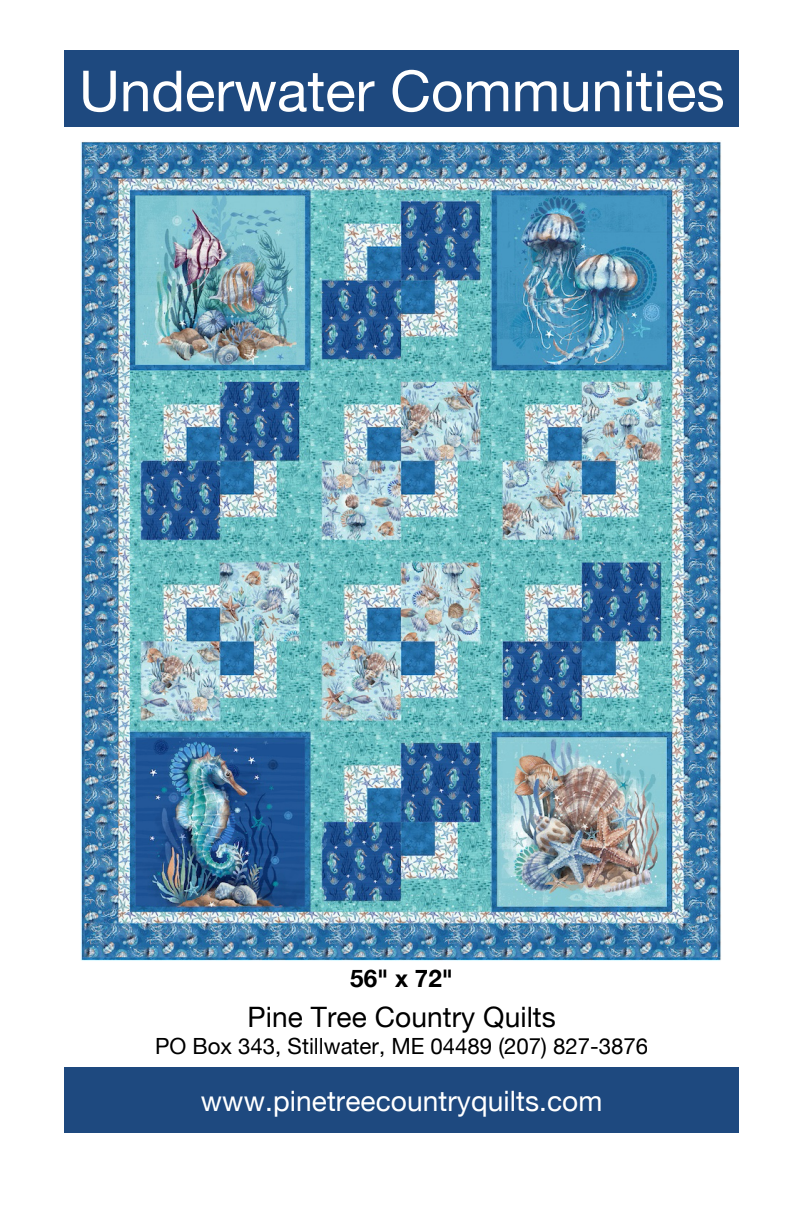 Underwater Communities Downloadable Pattern by Pine Tree Country Quilts