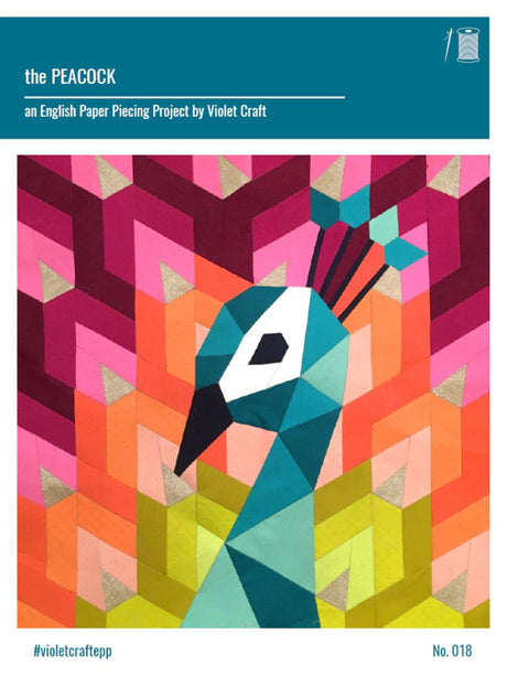 Peacock English Paper Piecing Quilt Pattern - Violet Craft