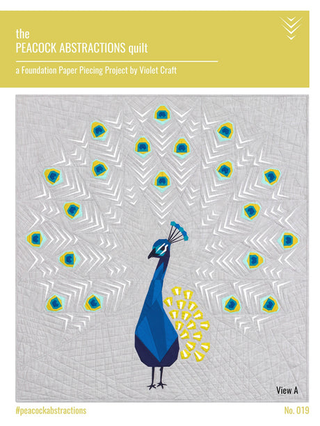 Peacock Abstractions Quilt Pattern - Violet Craft