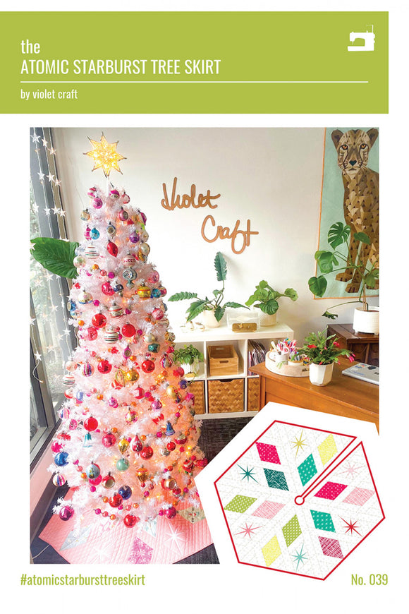 The Atomic Starburst Tree Skirt Pattern by Violet Craft