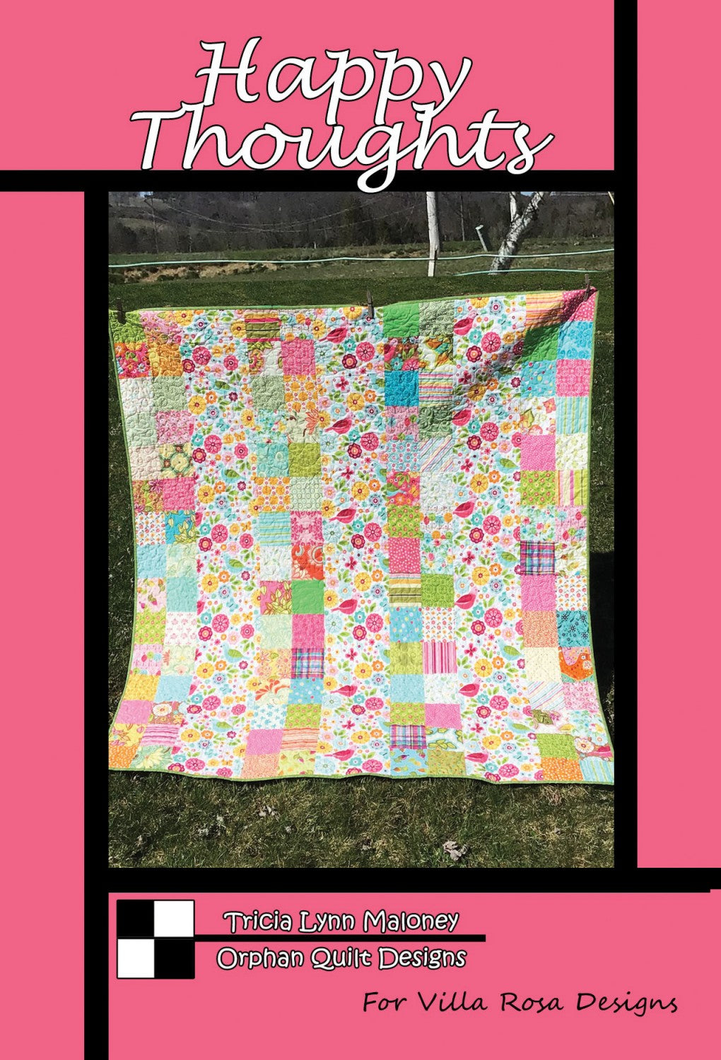 Handmade Children's Quilt with good vintage, retro and new fabrics, Cherry pie