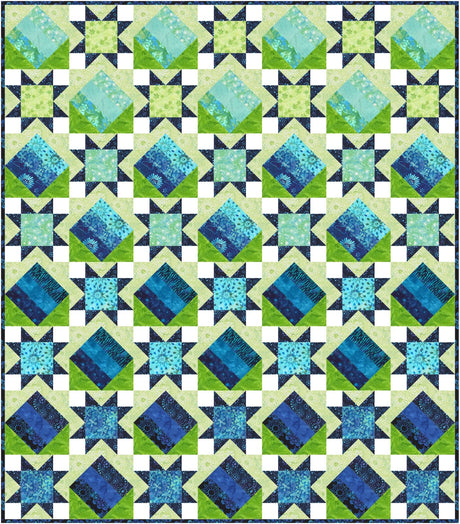 Vibrant Stars Downloadable Pattern by Needle In A Hayes Stack