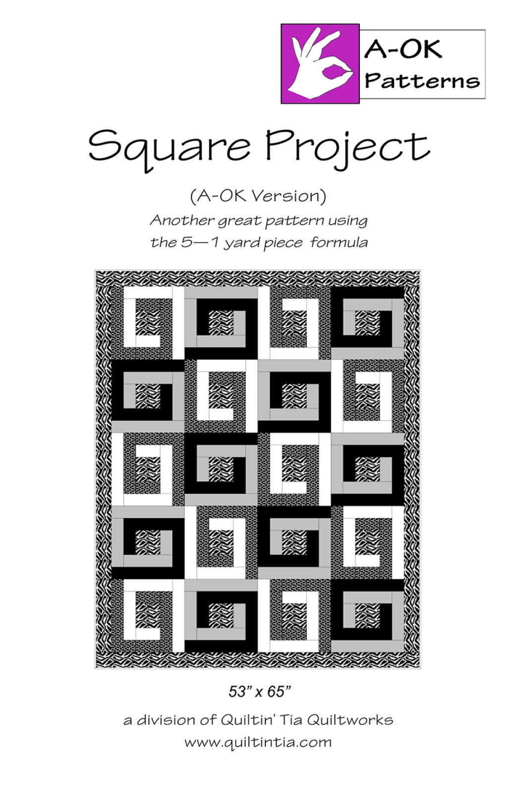 Project Squared A-OK Version Quilt Pattern by Quiltin' Tia Quiltworks