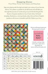 Back of the Stepping Stones Quilt Pattern by Wise Craft LLC