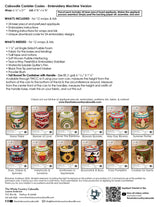 Back of the Caboodle Canister Cozies Laser Precut Pack - Embroidery Version by Whole Country Caboodle