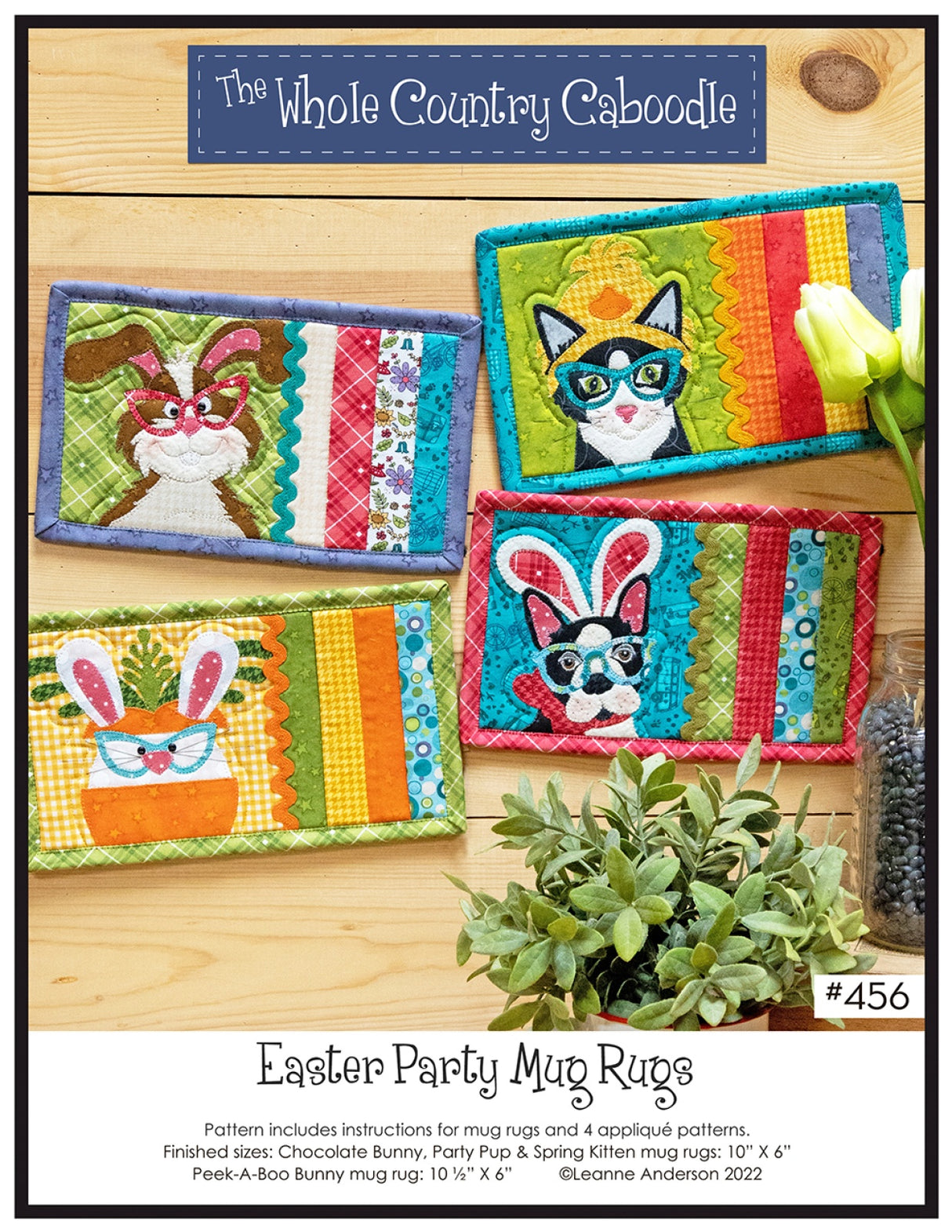 Easter Party Mug Rugs by Whole Country Caboodle