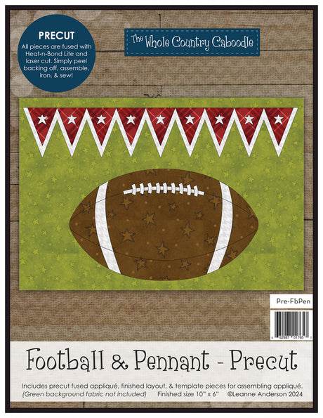 Football & Pennant Precut Fused Applique Pack by Whole Country Caboodle