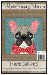 French Bulldog 2 Precut Fused Applique Pack by Whole Country Caboodle