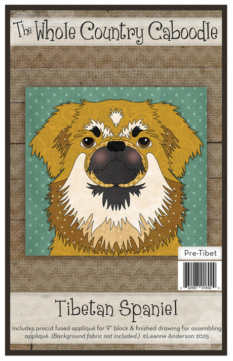 Tibetan Spaniel Precut Fused Applique Pack by Whole Country Caboodle