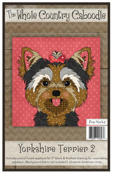 Yorkshire Terrier 2 Precut Fused Applique Pack by Whole Country Caboodle
