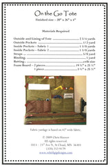 On The Go Tote Downloadable Pattern by Whirligig Designs