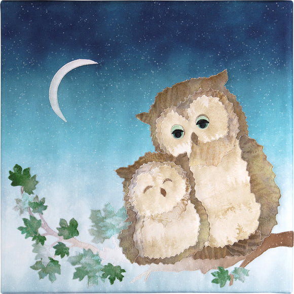 Owl Fabric Art Print Panel by Pine Needles