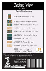 Back of the Sedona View Quilt Pattern by Windmill Quilts
