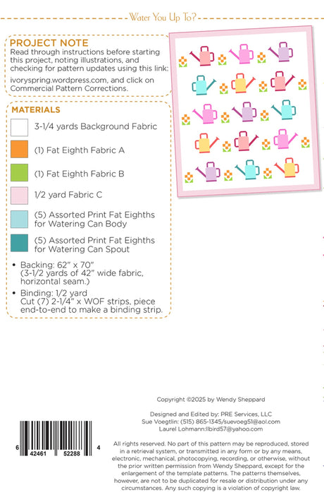 Water You Up To Quilt Pattern