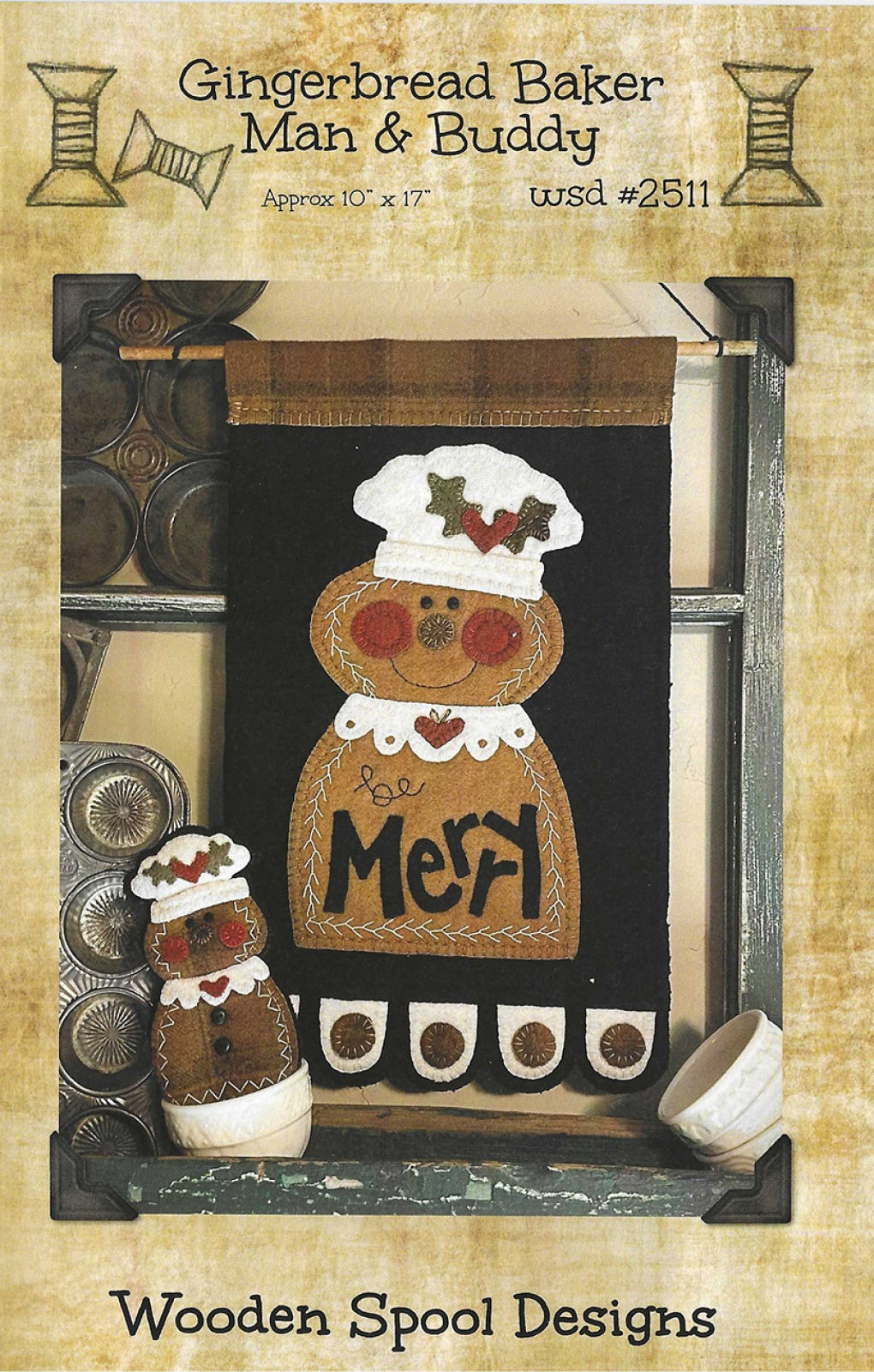 Gingerbread Baker Man & Buddy Quilt Pattern by Wooden Spool Designs