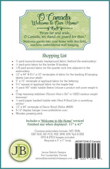 Back of the O Canada Downloadable Pattern by Janine Babich Designs