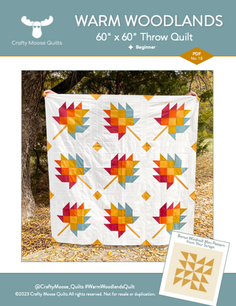 Warm Woodlands Downloadable Pattern by Crafty Moose Quilts