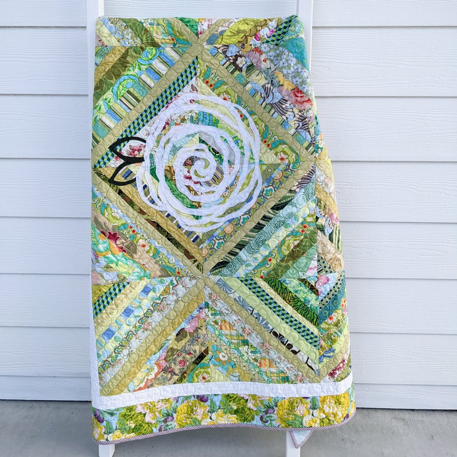 White Rose Quilt Pattern by Sewn Wyoming
