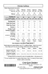 Back of the Winter Solstice Downloadable Pattern by Cozy Quilt Designs