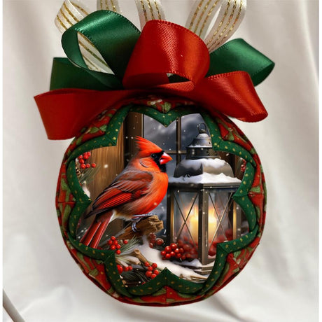 Winter Cardinal Quilt-Magic No Sew Ornament Kit by Quilt Magic