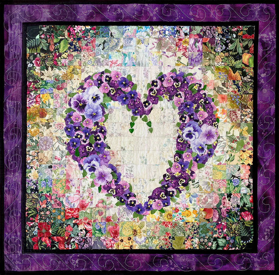 “With All My Heart” Watercolor Quilt Kit by Whims Watercolor Quilt Kits