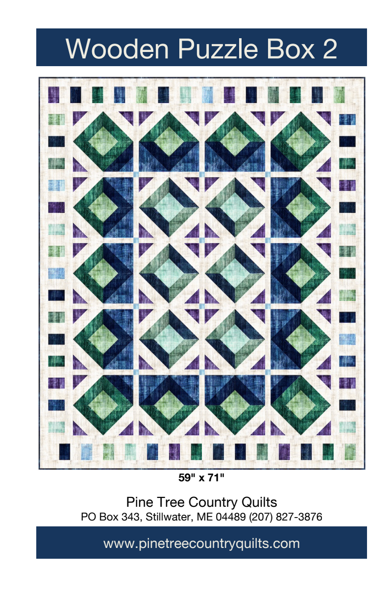 Wooden Puzzle Box 2 Downloadable Pattern by Pine Tree Country Quilts
