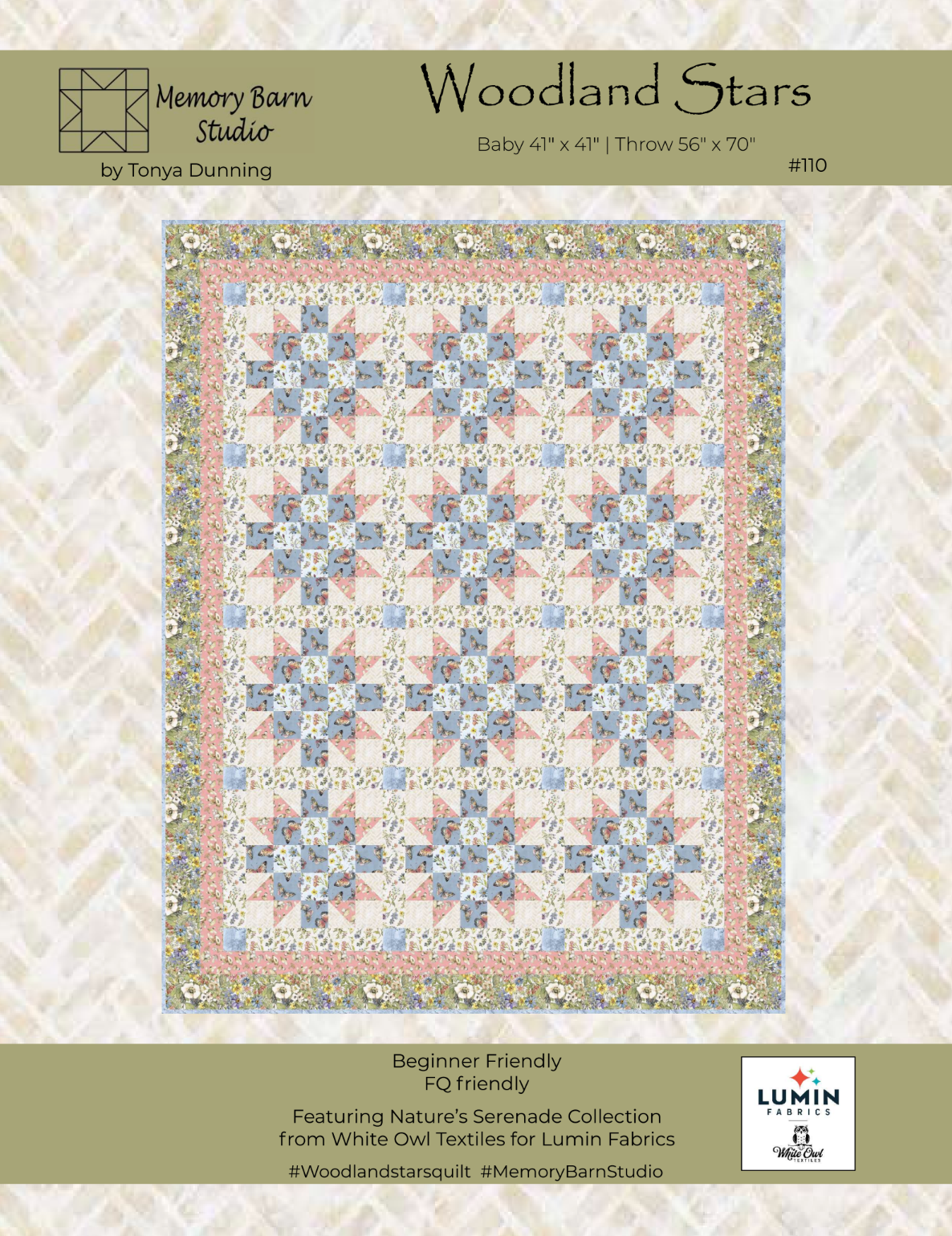 Woodland Stars Downloadable Pattern by Memory Bard Studio