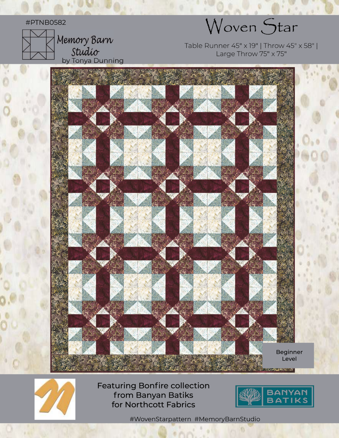 Woven Star Downloadable Pattern by Memory Bard Studio