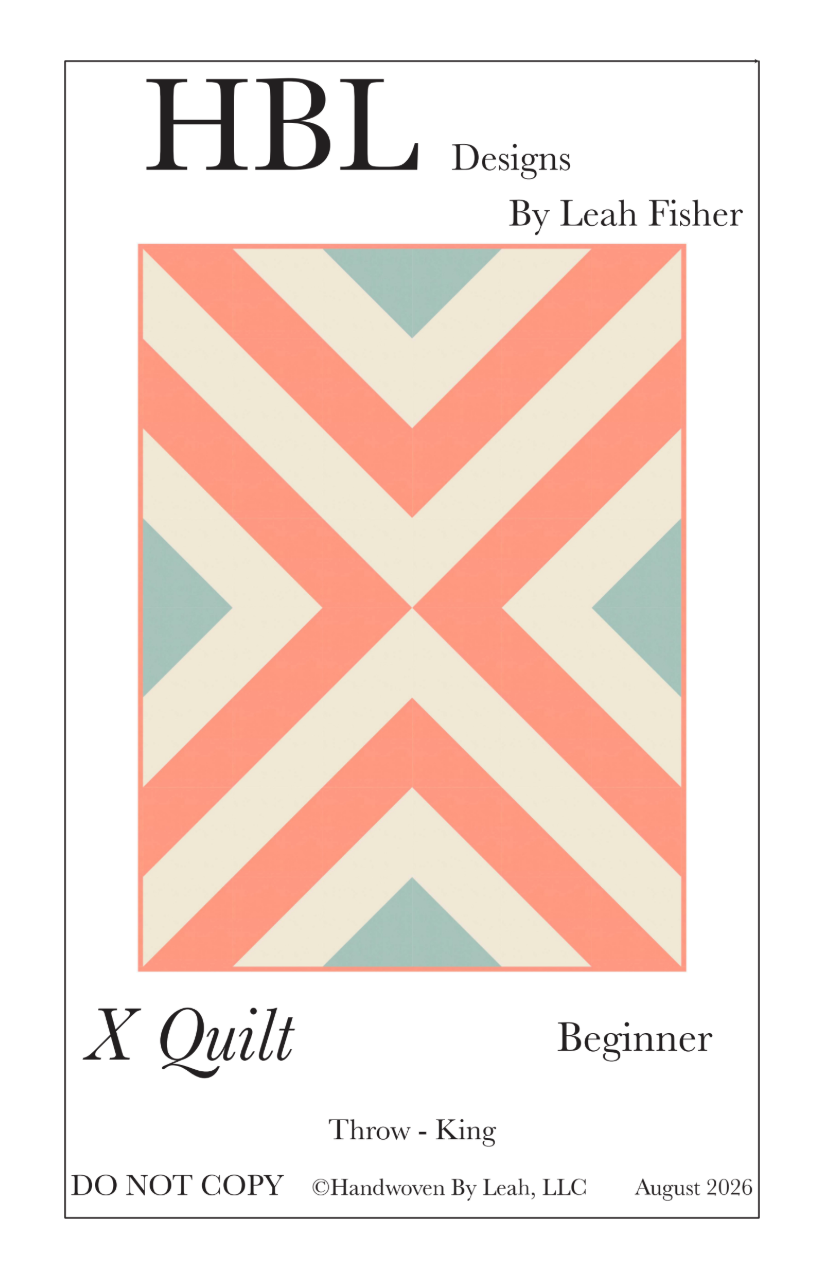 X Quilt Downloadable Pattern by Handwoven By Leah