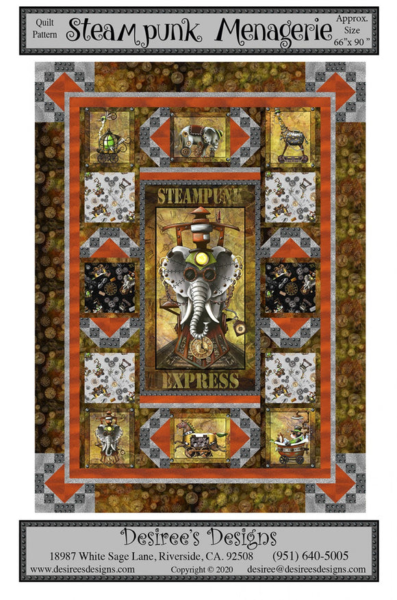 Steampunk Menagerie Quilt Pattern by Desirees Designs